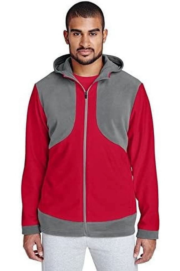 Men's Rally Colorblock Microfleece Jacket TT94 Sp Grphite/Sp Rd M
