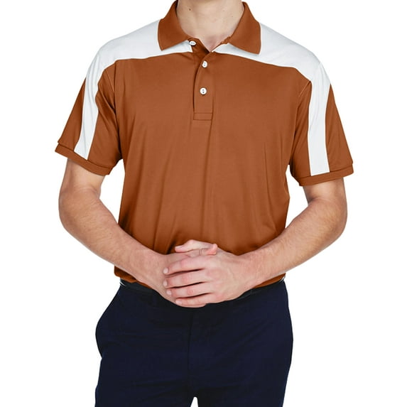 Team 365 Men's Victor Performance Polo Golf Shirt, 3X-Large Burnt Orange -