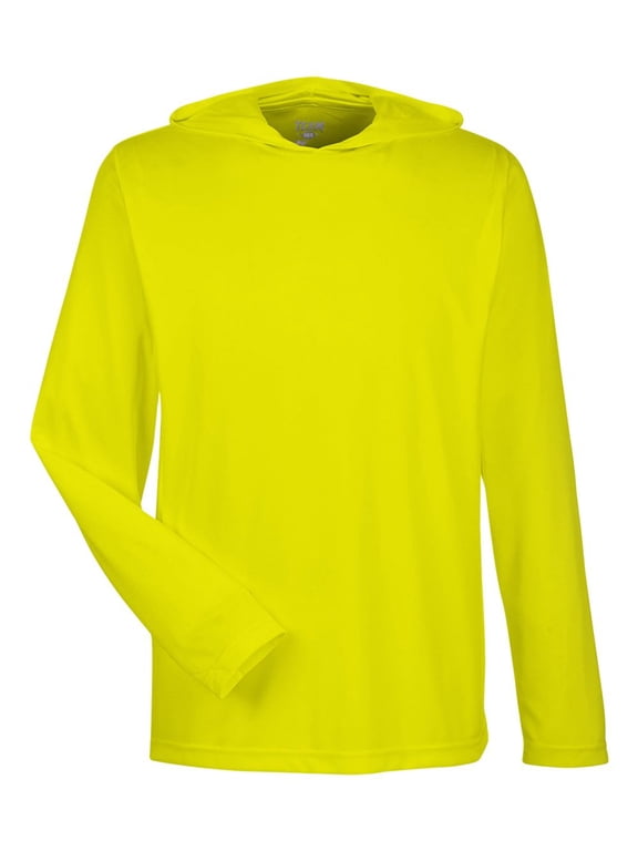 TT41 Men's Zone Performance Hooded T-Shirt-Safety Yellow-4XL