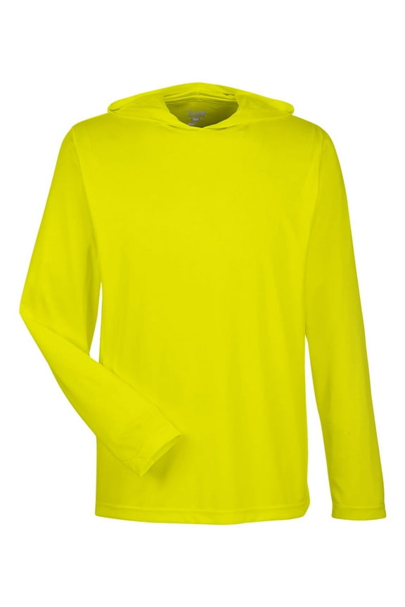 TT41 Men's Zone Performance Hooded T-Shirt-Safety Yellow-XL