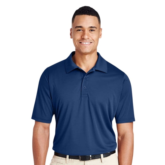 Team 365 Men's Zone Performance Polo Shirt Three-Button Collared Shirts 100% Polyester Solid Tees (Sport Dark Navy, 3XL)
