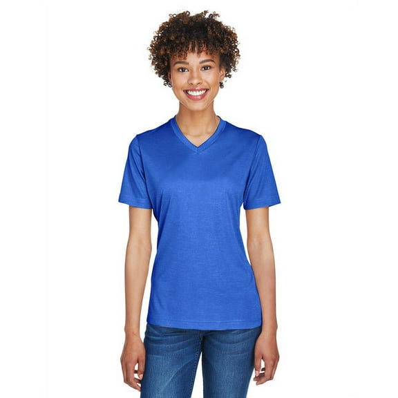 Team 365 TT11HW Women's Sonic Heather Performance T-Shirt-Sport Royal Heather-2XL