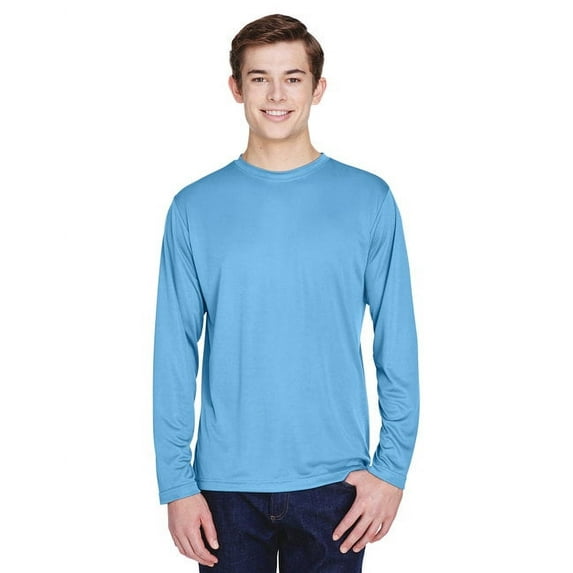 Team 365 TT11L Men's Zone Performance Long Sleeve T-Shirt-Sport Light Blue-3XL
