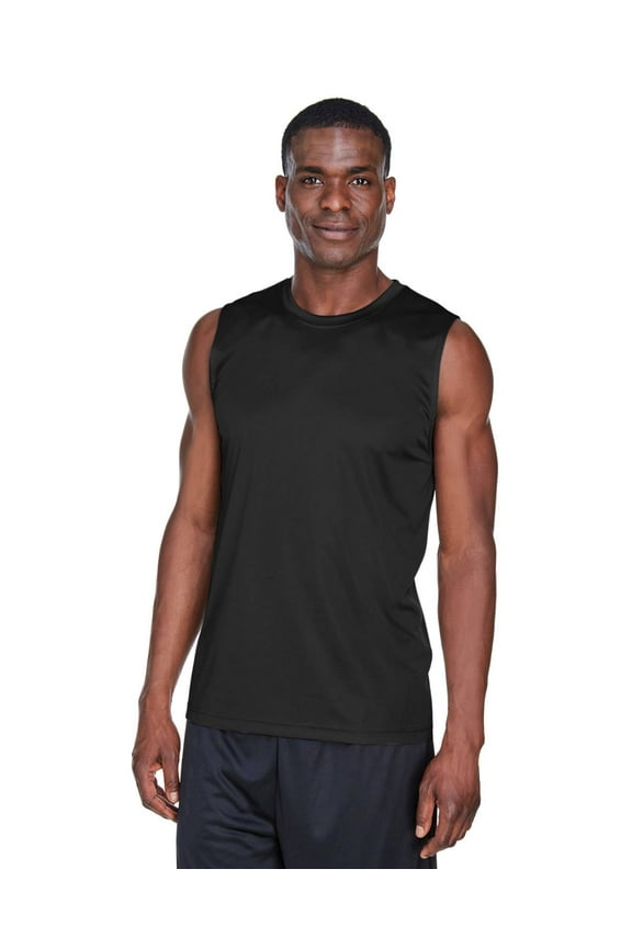 TT11M Men's Zone Performance Muscle T-Shirt-Black-XL