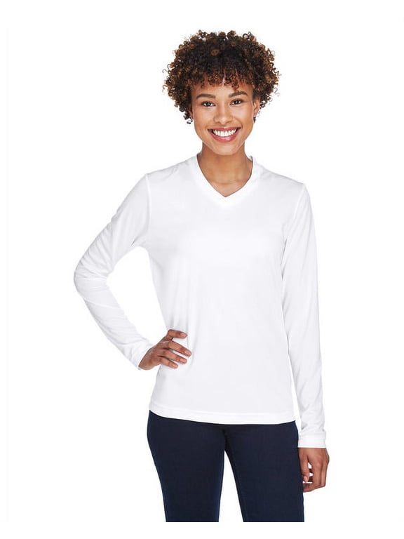 TT11WL Women's Zone Performance Long Sleeve T-Shirt-White-XL
