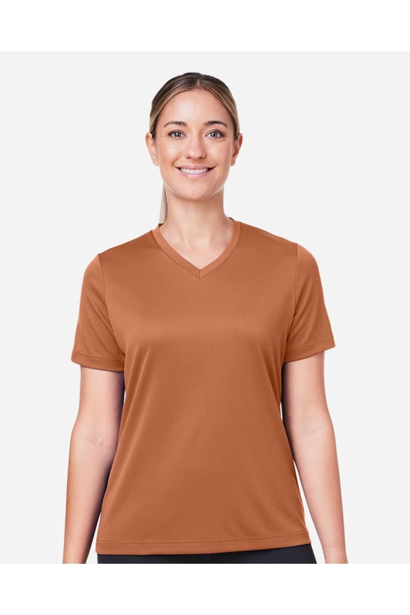 TT15W Women's Zone Performance Mesh T-Shirt-Sport Burnt Orange-2XL