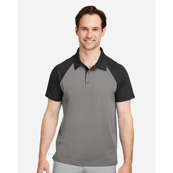 Team 365 TT21C Men's Command Snag-Protection Colorblock Polo-Sport Graphite/ Black-L