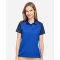 thumbnail image 1 of Team 365 TT21CW Women's Command Snag-Protection Colorblock Polo-Sport Royal/ Sport Dark Navy-2XL, 1 of 6