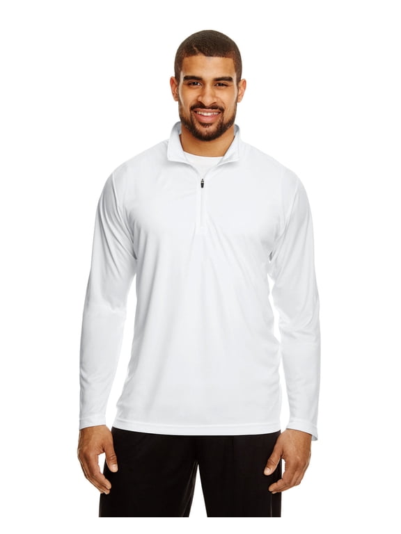 TT31 Men's Zone Performance Quarter-Zip Pullover-White-2XL