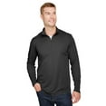 thumbnail image 1 of Team 365 TT31H Men's Zone Sonic Heather Performance Quarter-Zip Pullover-Black Heather-2XL, 1 of 3