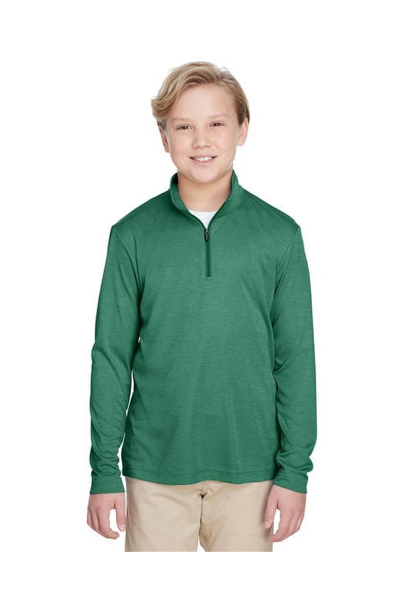 TT31HY Youth Zone Sonic Heather Performance Quarter-Zip Pullolver-Sport Forest Heather-XL