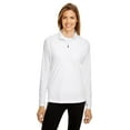 thumbnail image 1 of Team 365 TT31W Women's Zone Performance Quarter-Zip Pullover-White-XS, 1 of 3
