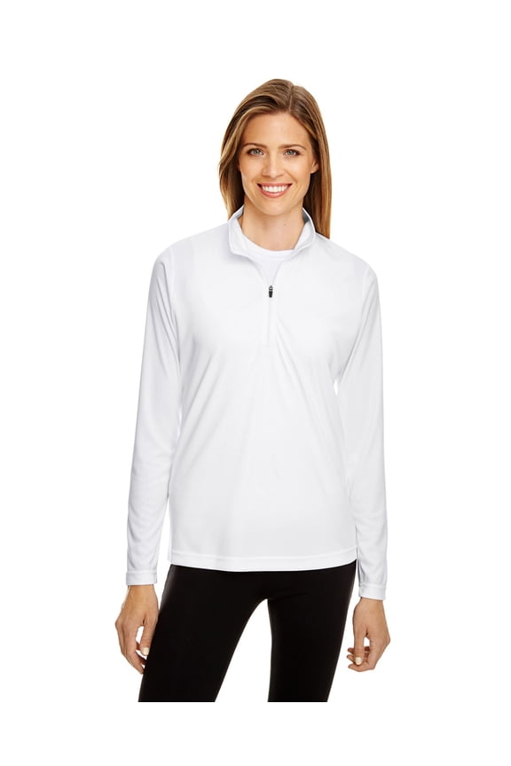 TT31W Women's Zone Performance Quarter-Zip Pullover-White-M