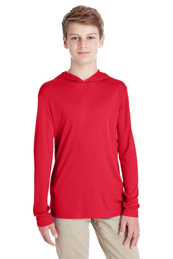 TT41Y Youth Zone Performance Hooded T-Shirt-Sport Red-L