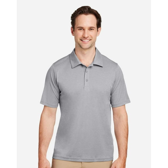 Team 365 TT51H Men's Zone Sonic Heather Performance Polo-Athletic Heather-2XL
