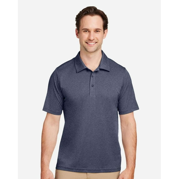 Team 365 TT51H Men's Zone Sonic Heather Performance Polo-Sport Dark Navy Heather-3XL