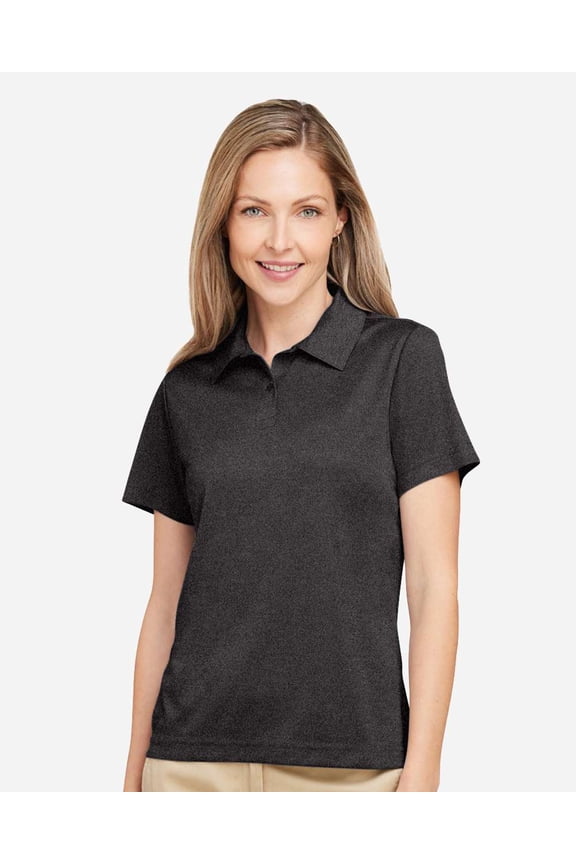 TT51HW Women's Zone Sonic Heather Performance Polo-Black Heather-S