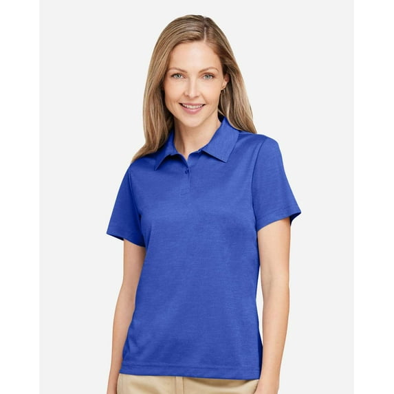 Team 365 TT51HW Women's Zone Sonic Heather Performance Polo-Sport Royal Heather-3XL