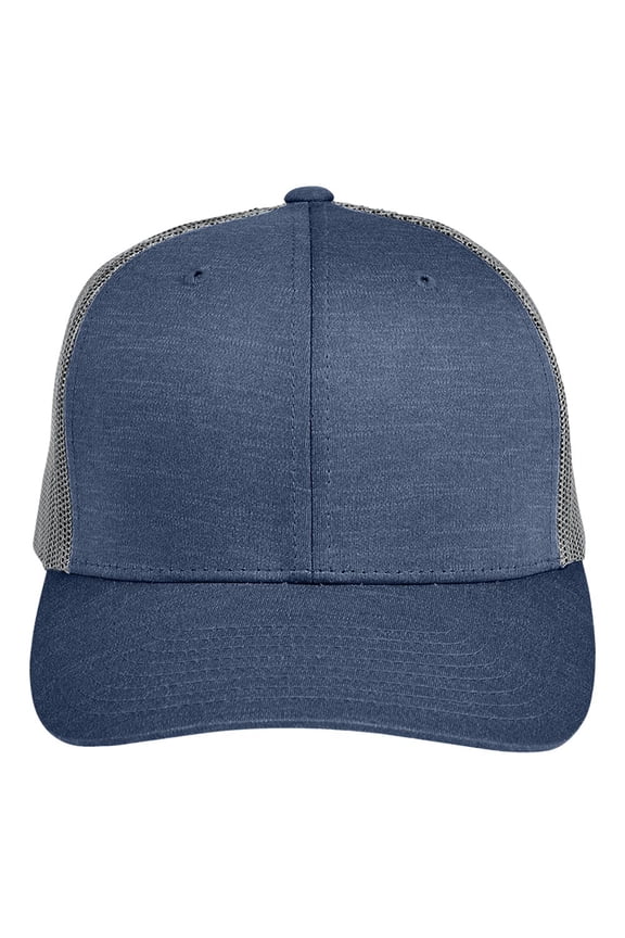 TT802Y Youth Zone Sonic Heather Trucker Cap-Sport Dark Navy Heather/ Sport Graphite