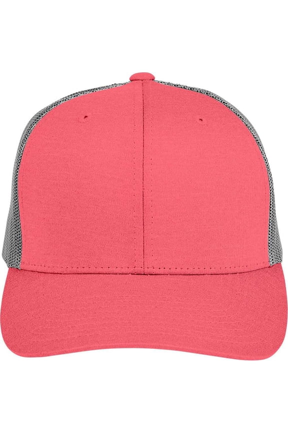 TT802Y Youth Zone Sonic Heather Trucker Cap By Yupoong - SP RED HT