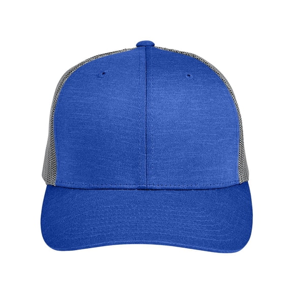 Team 365 TT802Y Youth Zone Sonic Heather Trucker Cap-Sport Royal Heather/ Sport Graphite