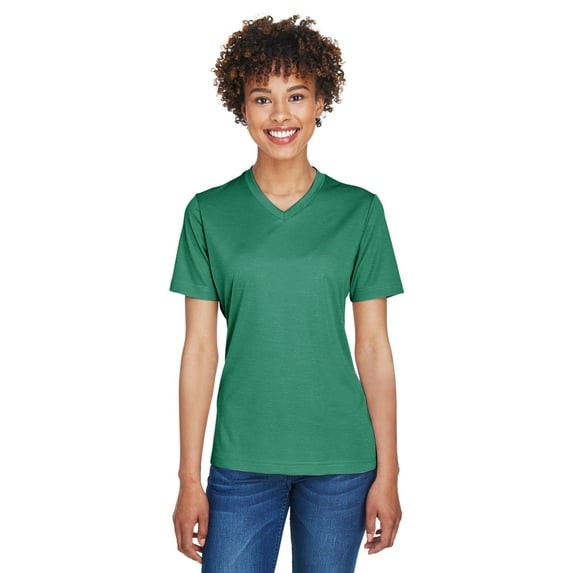 Team 365, The Ladies' Sonic Heather Performance T-Shirt - SP FOREST HTHR - XS