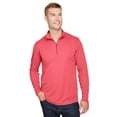 thumbnail image 1 of Team 365, The Men's Zone Sonic Heather Performance Quarter-Zip - SP RED HEATHER - M, 1 of 2