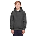 thumbnail image 1 of Team 365, The Youth Zone HydroSportâ„¢ Heavyweight Pullover Hooded Sweatshirt - DARK GREY HEATHR - L, 1 of 2