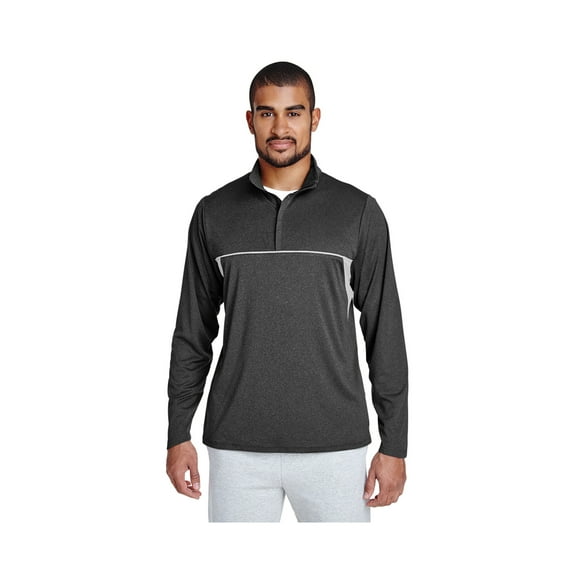 Team 365 Tt26 Men'S Excel Mélange Interlock Performance Quarter-Zip Top