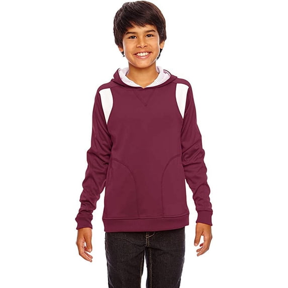 Team 365 Youth Elite Performance Hoodie TT30Y SP Maroon White XL