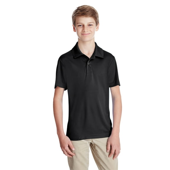 Team 365 TT51Y Youth Zone Performance Polo-Black-L