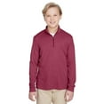 thumbnail image 1 of Team 365 TT31HY Youth Zone Sonic Heather Performance Quarter-Zip Pullolver-Sport Maroon Heather-L, 1 of 3