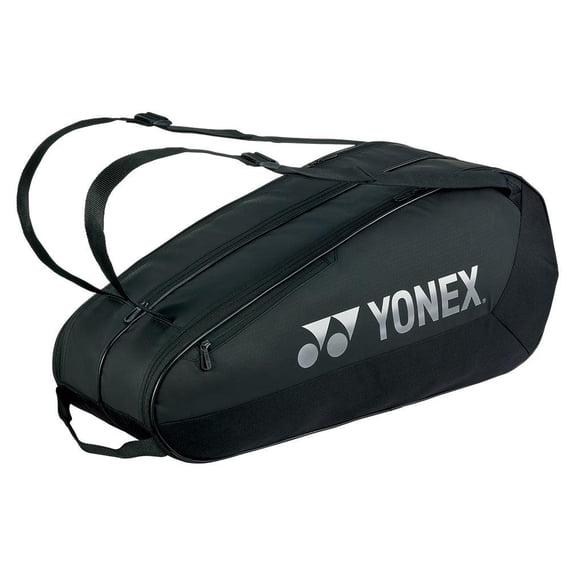 YONEX Team Racquet Bag with YKK Zippers & Multiple Storage Compartments - Durable Lightweight Tennis Bag for Up to 6 Racquets, Black