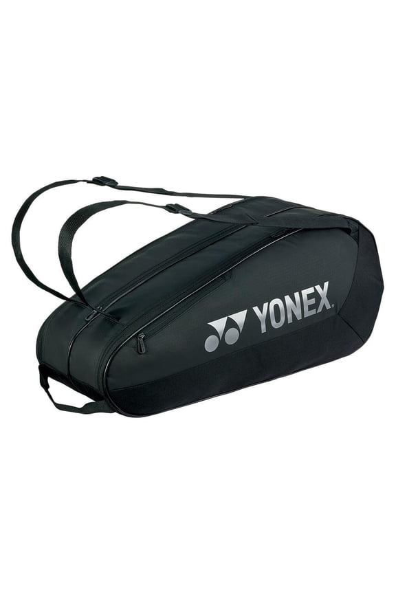 Team Racquet Bag with YKK Zippers & Multiple Storage Compartments - Durable Lightweight Tennis Bag for Up to 6 Racquets, Black