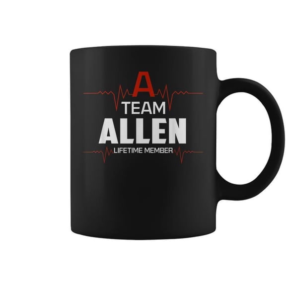 Team Allen Lifetime Member Surname Last Name Coffee Mugs
