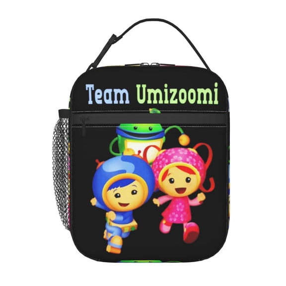 Team Anime Umizoomi Large Capacity Thermal Lunch Bag Portable Durable Insulated Leakproof Cooler Lunch Box Reusable Tote Bag