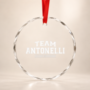 Team Antonelli Proud Family Surname Last Name Glass Ornament