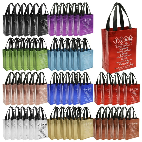 Team Appreciation Present Bag with Handles Reusable Thank You Back to School Present Bag for Team Business Staff Coworker Teacher 10 Colors