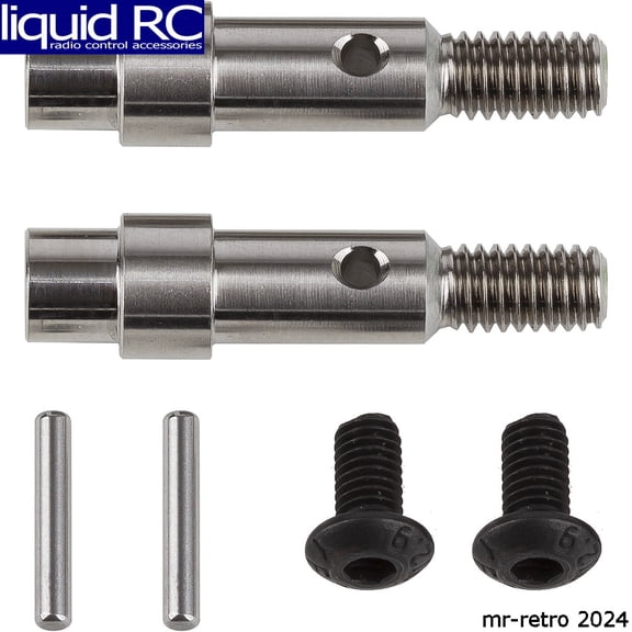 Team Associated RC10B6 FT Titanium Hex Adapter Front Axles ASC71181 Electric Car/Truck Option Parts