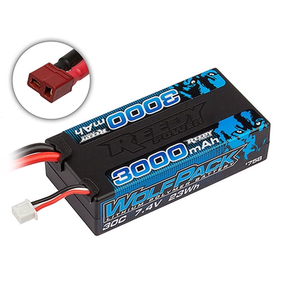 Associated 758 Reedy Wolfpack LiPo 3000mah 30c 7.4v Shorty with T-Plug