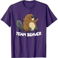 thumbnail image 1 of Team Beaver Funny Unisex T-Shirt for Men Women Kids Toddler,Purple Color,Size L, 1 of 5