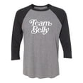 thumbnail image 1 of Team Belly Unisex 3/4 Sleeve Baseball Raglan Tee, 1 of 2