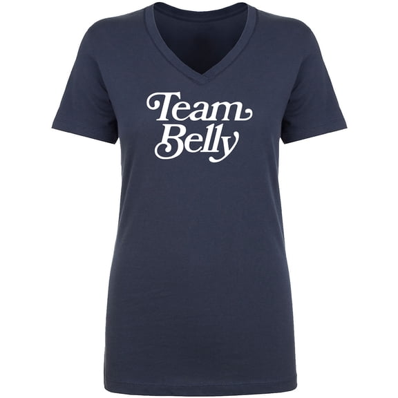 Team Belly Womens V-Neck T-Shirt