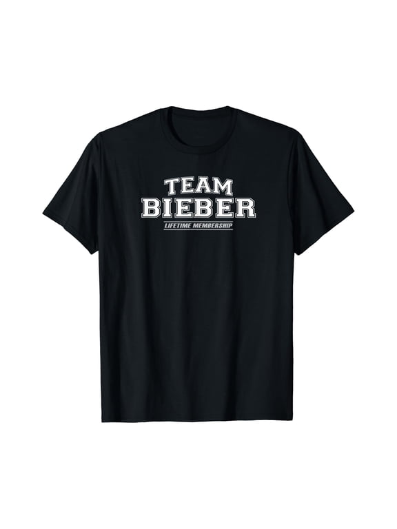 Team Bieber | Proud Family Surname, Last Name Gift T-Shirt, Vintage Birthday Gift