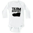 thumbnail image 1 of Team Bigfoot Funny Bigfoot One Piece Baby Bodysuit (Long Sleeve), 0-3 Months White, 1 of 1