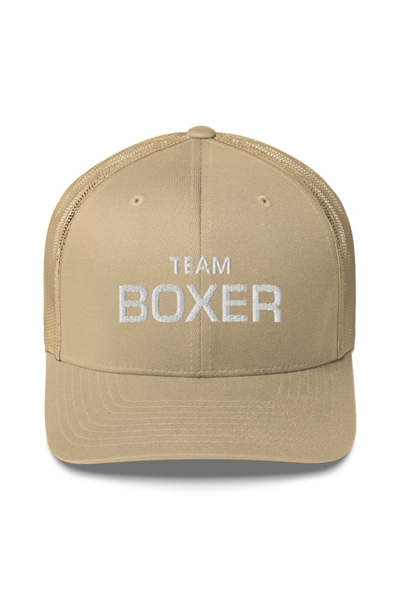 Team Boxer Trucker Hat - Top Dog (Khaki)