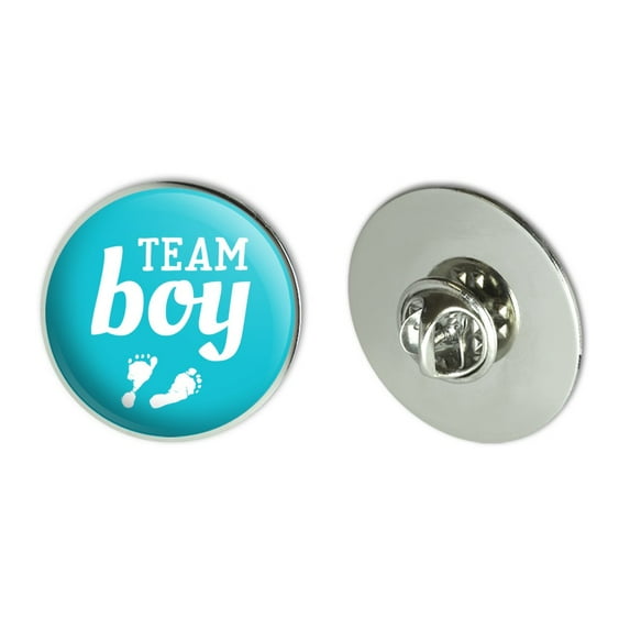 Team Boy Baby Blue Footprints Metal 1.1" Tie Tack Hat Lapel Pin Pinback