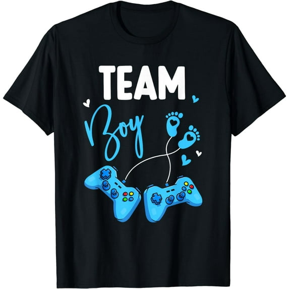 Team Boy Gender Reveal Baby Video Games Gamer T-Shirt