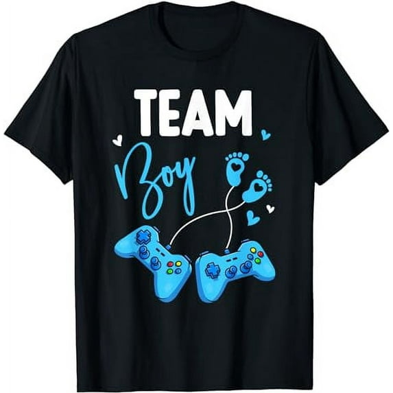 Team Boy Gender Reveal Baby Video Games Gamer T-Shirt