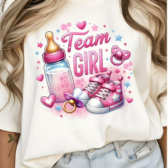 Team Boy T-Shirt, Baby Boy Shirt, Gender Reveal Party Shirt, Blue Baby Announcement Shirt, Pacifier Design Shirt